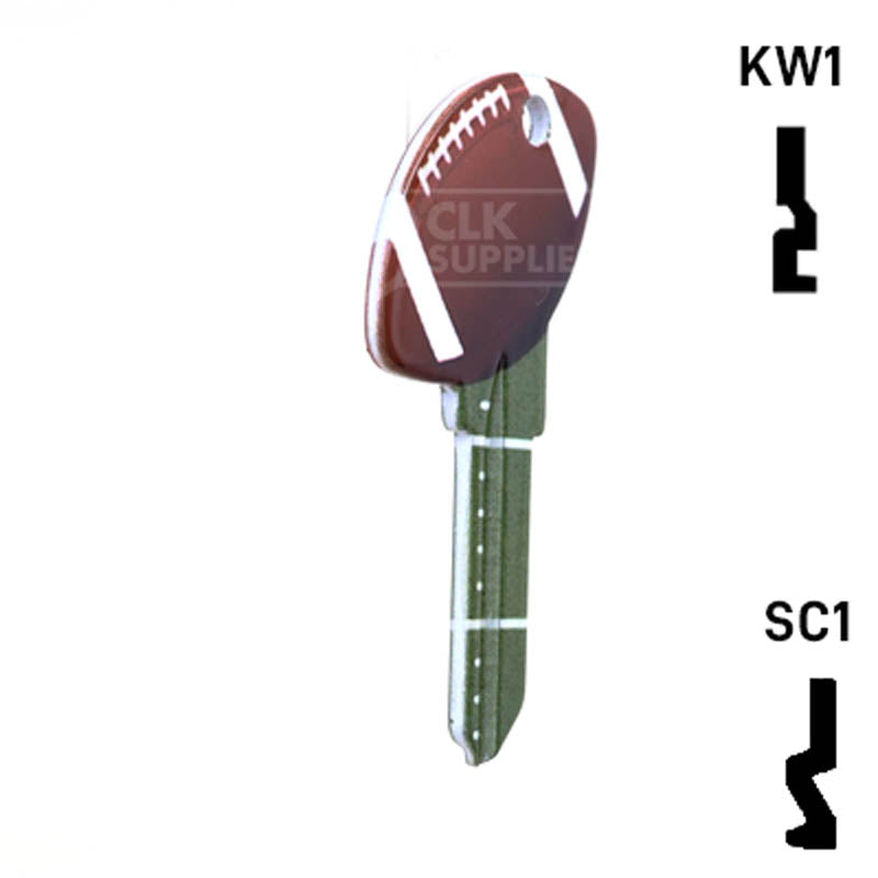 Krafty Keys: Football - Choose Keyway (SC1,KW1,10,WR5) Residential-Commercial Key Hudson-ESP-HPC