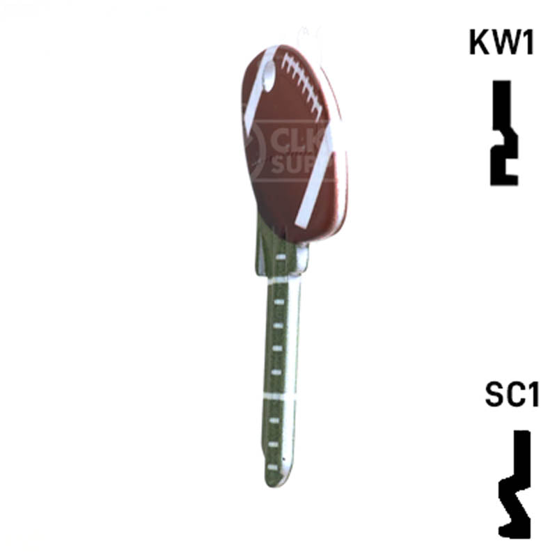 Krafty Keys: Football - Choose Keyway (SC1,KW1,10,WR5) Residential-Commercial Key Hudson-ESP-HPC