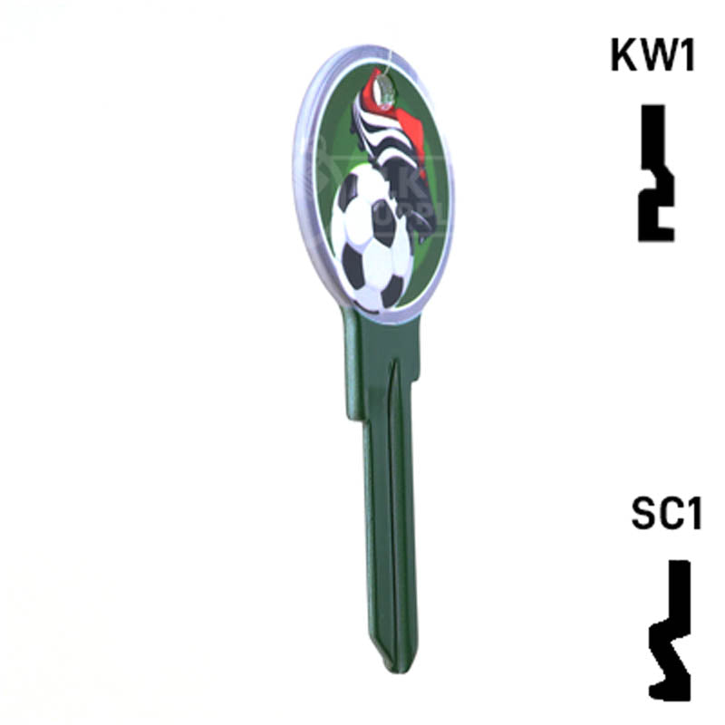 Krafty Keys: Soccer - Choose Keyway (SC1,KW1,10,WR5) Residential-Commercial Key Hudson-ESP-HPC