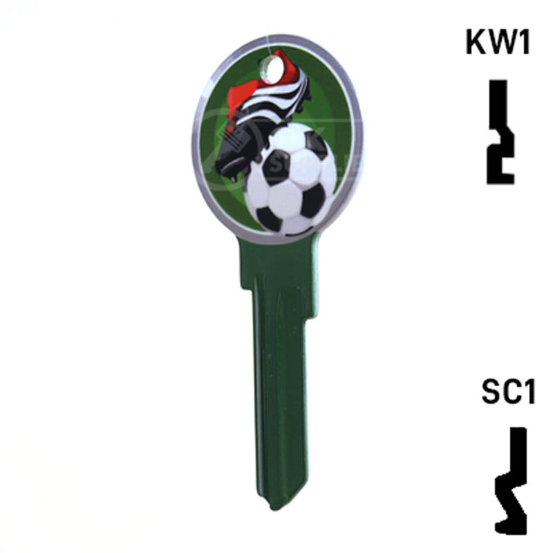 Krafty Keys: Soccer - Choose Keyway (SC1,KW1,10,WR5) Residential-Commercial Key Hudson-ESP-HPC