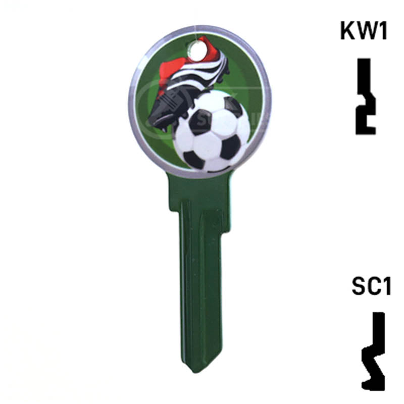 Krafty Keys: Soccer - Choose Keyway (SC1,KW1,10,WR5) Residential-Commercial Key Hudson-ESP-HPC