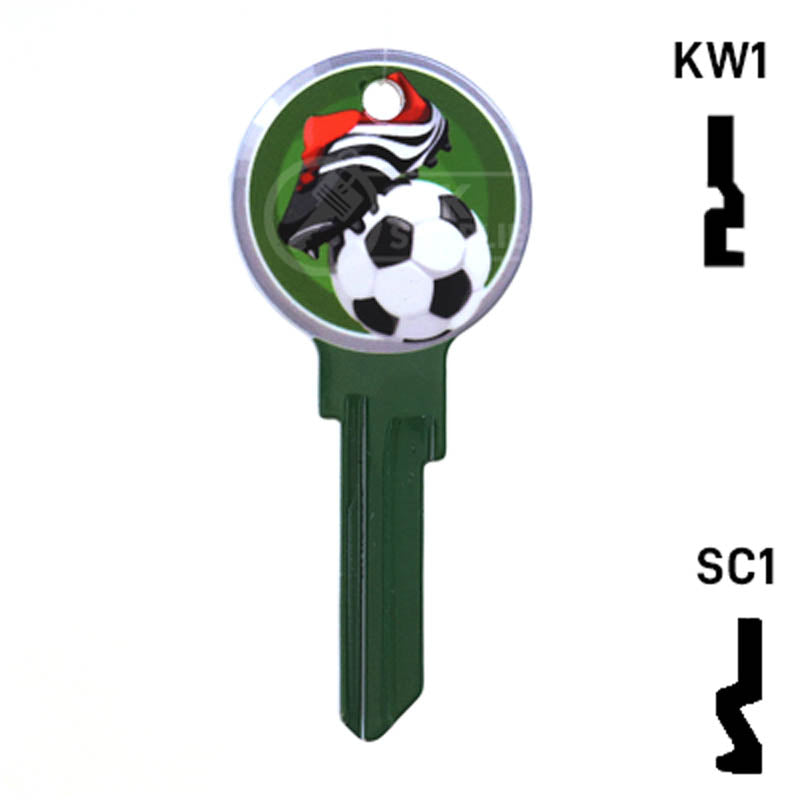 Krafty Keys: Soccer - Choose Keyway (SC1,KW1,10,WR5) Residential-Commercial Key Hudson-ESP-HPC