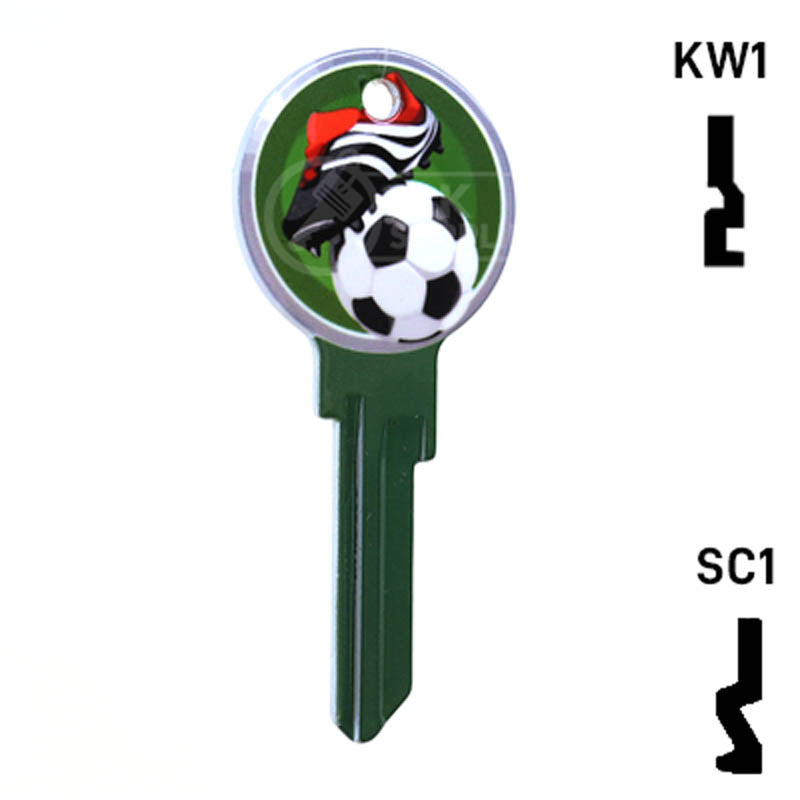 Krafty Keys: Soccer - Choose Keyway (SC1,KW1,10,WR5) Residential-Commercial Key Hudson-ESP-HPC