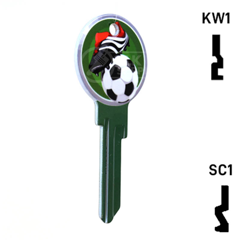 Krafty Keys: Soccer - Choose Keyway (SC1,KW1,10,WR5) Residential-Commercial Key Hudson-ESP-HPC