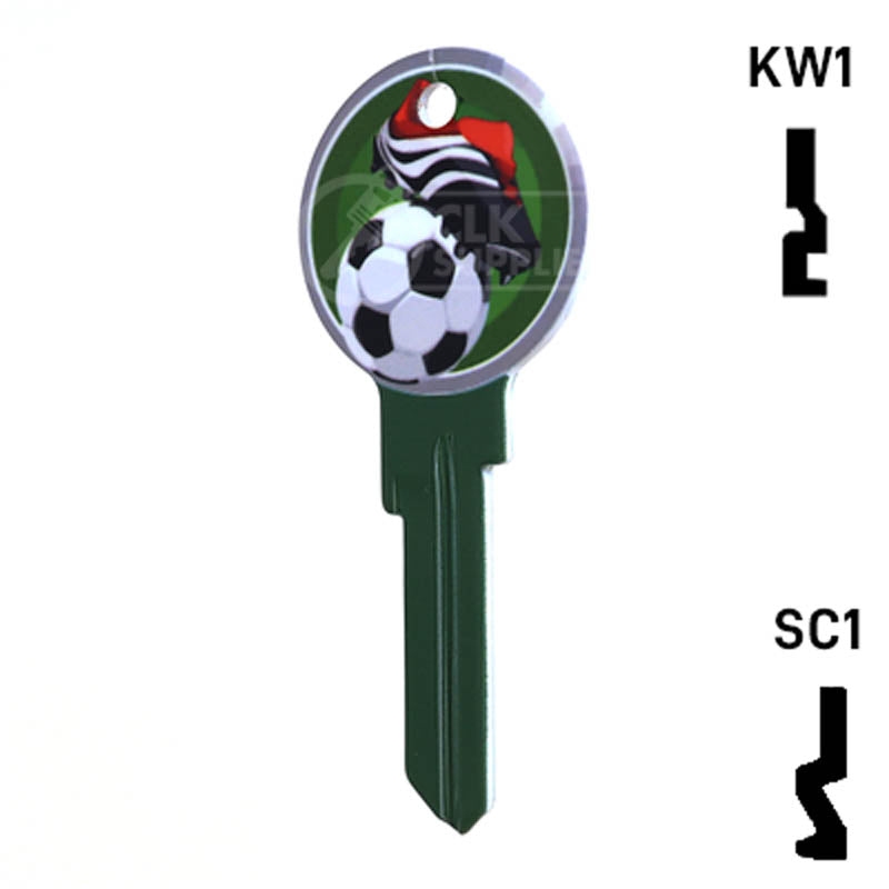 Krafty Keys: Soccer - Choose Keyway (SC1,KW1,10,WR5) Residential-Commercial Key Hudson-ESP-HPC