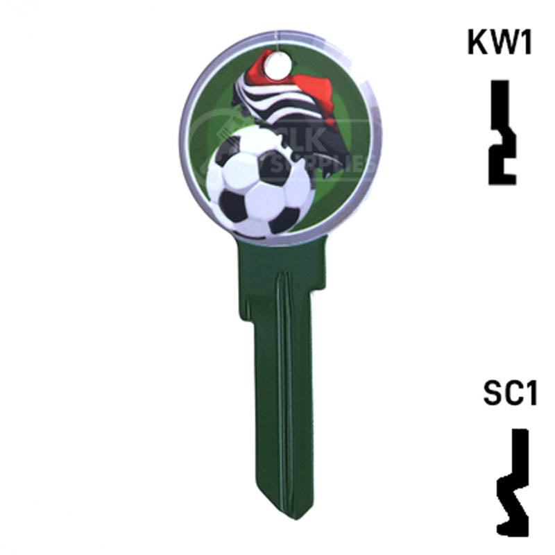 Krafty Keys: Soccer - Choose Keyway (SC1,KW1,10,WR5) Residential-Commercial Key Hudson-ESP-HPC