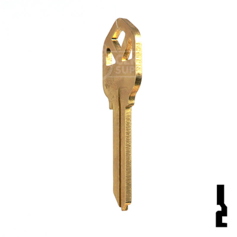 KW1, 1176 Kwikset Key Blank Residential-Commercial Key JMA USA