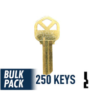 KW1 Kwikset Key Bulk Pack -250 by Ilco Residential-Commercial Key Ilco