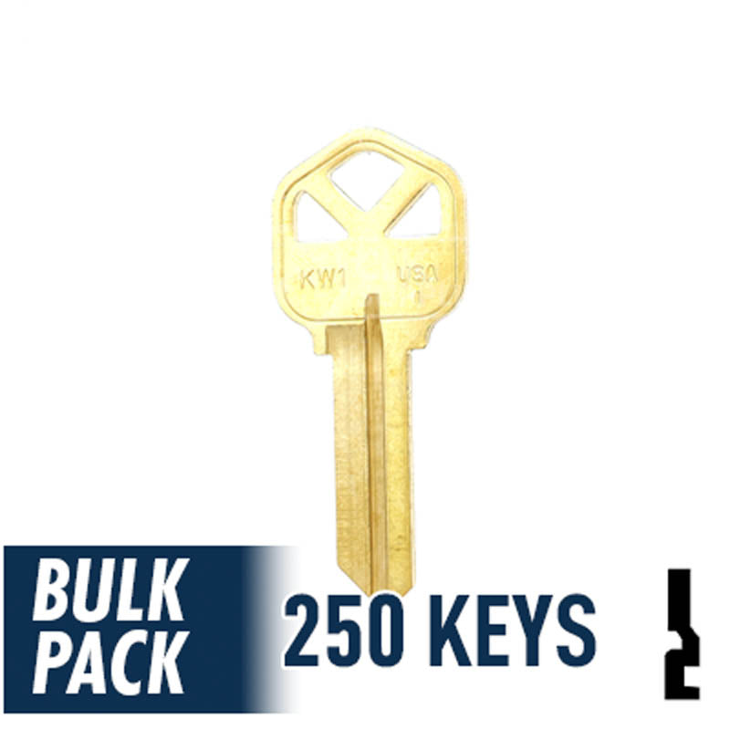 KW1 Kwikset Key Bulk Pack -250 by Ilco Residential-Commercial Key Ilco
