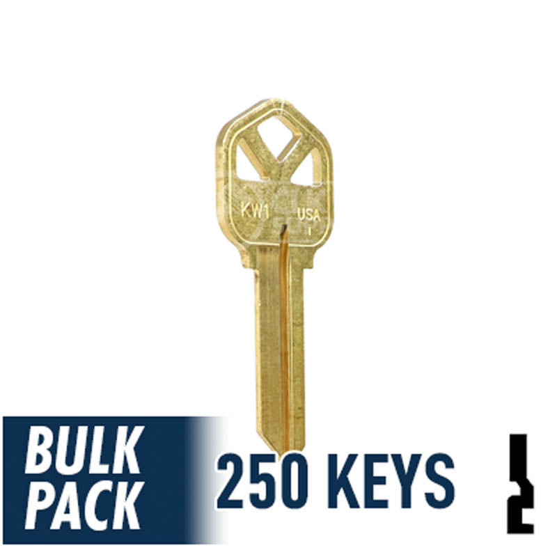 KW1 Kwikset Key Bulk Pack -250 by Ilco Residential-Commercial Key Ilco