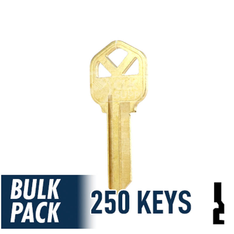 KW1 Kwikset Key Bulk Pack -250 by Ilco Residential-Commercial Key Ilco