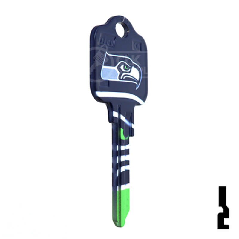 NFL Seahawks Key Blank ( KW1 ) Residential-Commercial Key Ilco