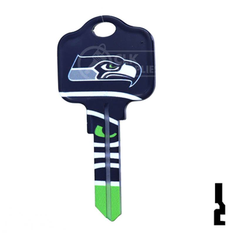 NFL Seahawks Key Blank ( KW1 ) Residential-Commercial Key Ilco