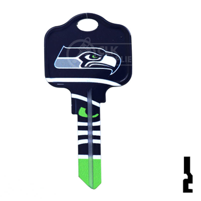 NFL Seahawks Key Blank ( KW1 ) Residential-Commercial Key Ilco