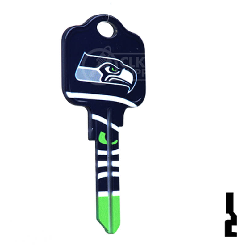 NFL Seahawks Key Blank ( KW1 ) Residential-Commercial Key Ilco