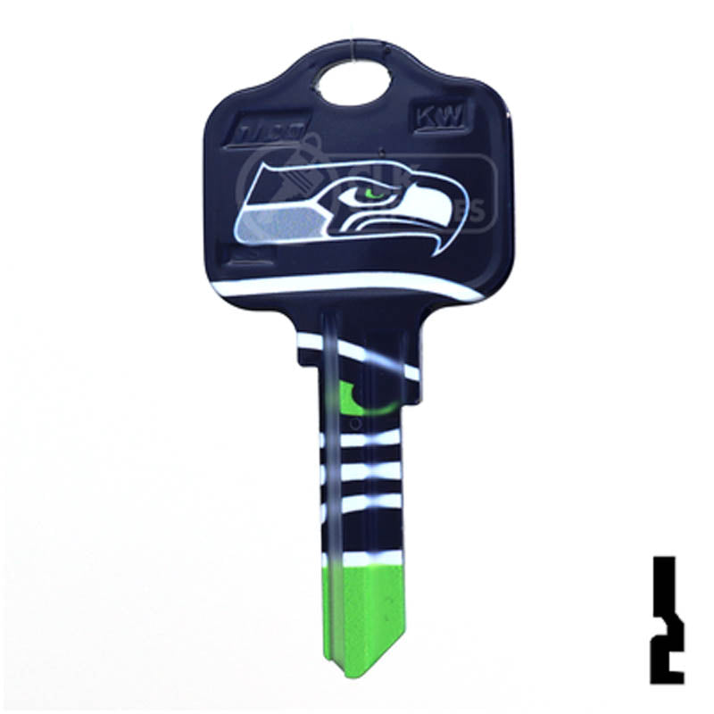 NFL Seahawks Key Blank ( KW1 ) Residential-Commercial Key Ilco