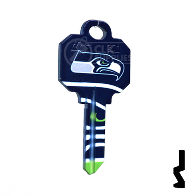 NFL Seahawks Key Blank ( SC1 ) Residential-Commercial Key Ilco