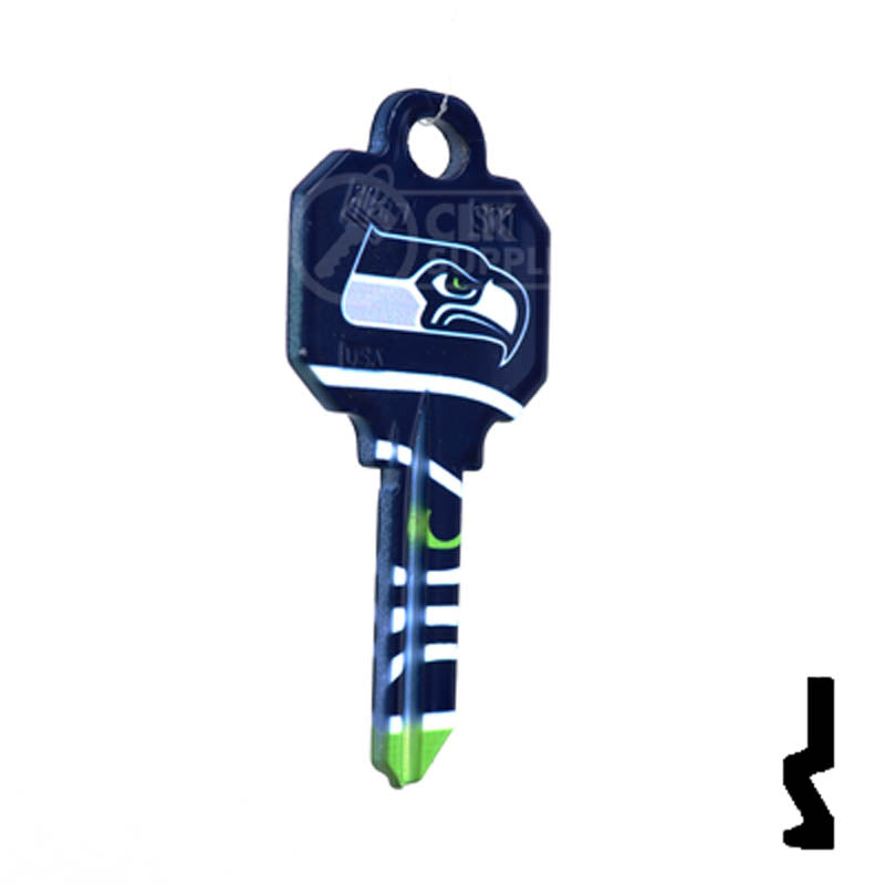 NFL Seahawks Key Blank ( SC1 ) Residential-Commercial Key Ilco