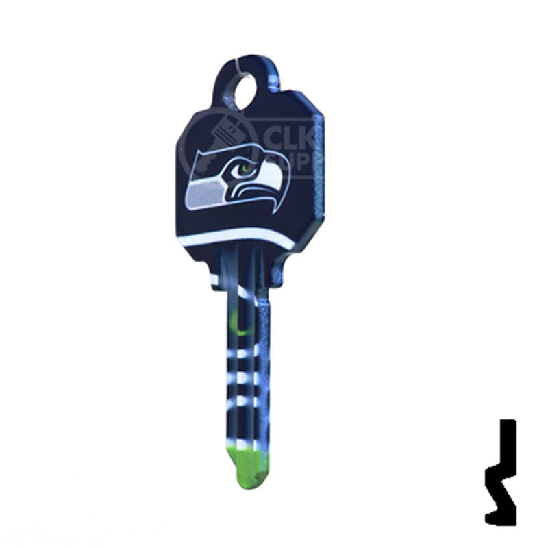 NFL Seahawks Key Blank ( SC1 ) Residential-Commercial Key Ilco