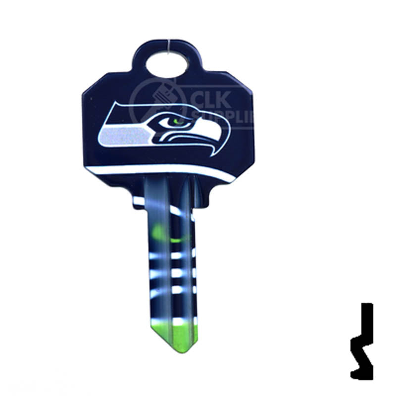 NFL Seahawks Key Blank ( SC1 ) Residential-Commercial Key Ilco