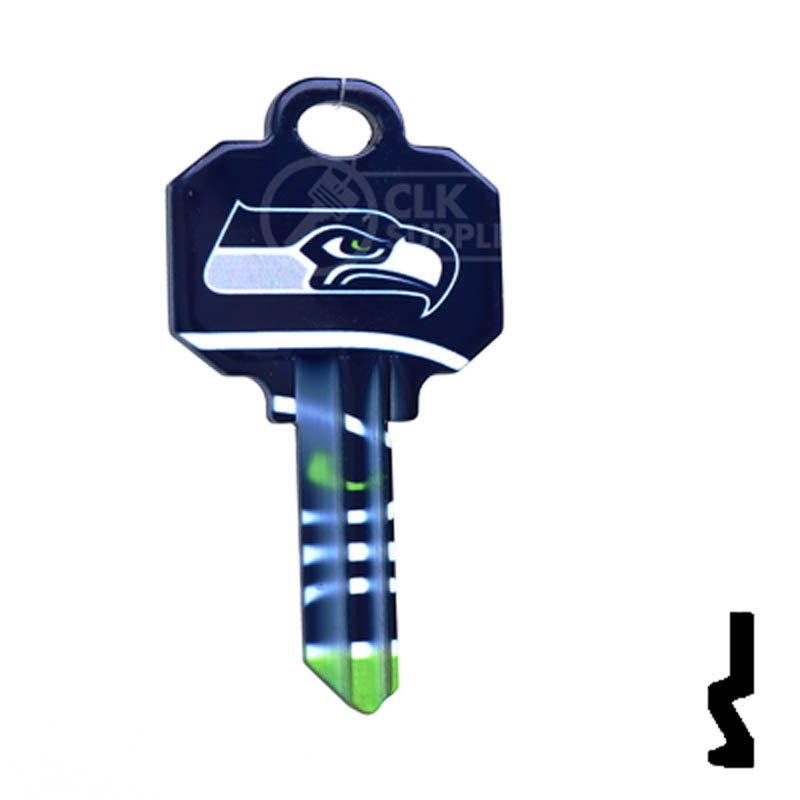 NFL Seahawks Key Blank ( SC1 ) Residential-Commercial Key Ilco