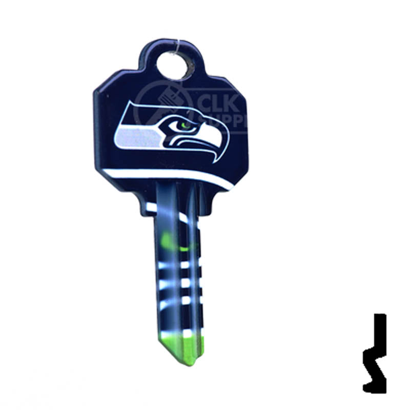 NFL Seahawks Key Blank ( SC1 ) Residential-Commercial Key Ilco