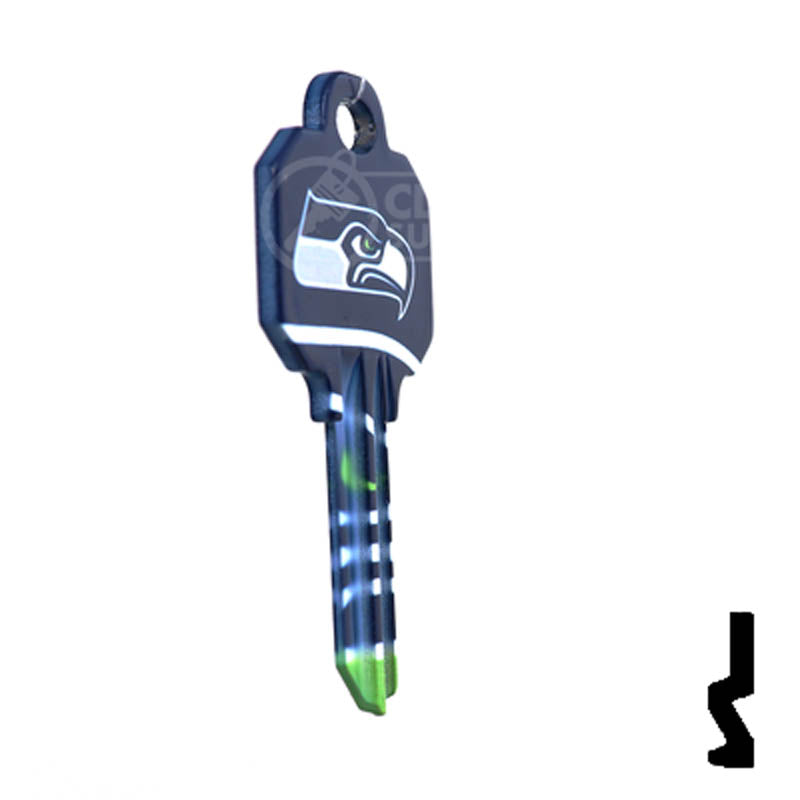 NFL Seahawks Key Blank ( SC1 ) Residential-Commercial Key Ilco