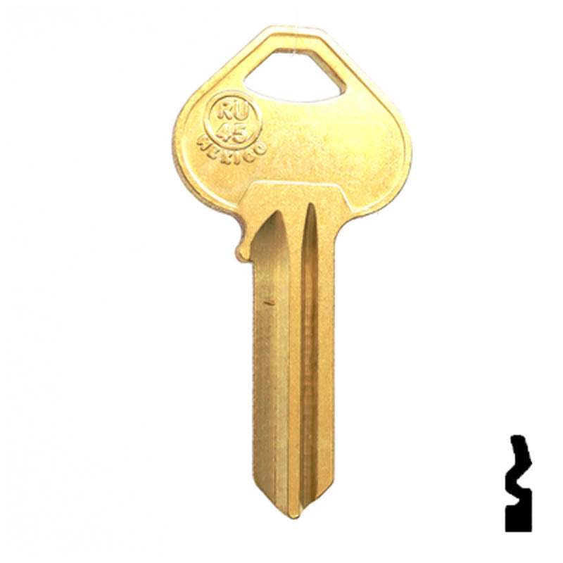 RU45 / 1011D1 / RUS-4 Russwin Residential-Commercial Key JMA USA