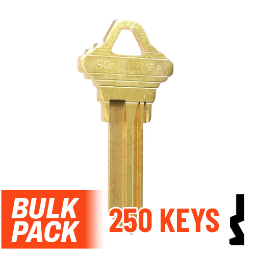 SC1 Schlage Key Bulk Pack - 250 by Ilco Residential-Commercial Key Ilco