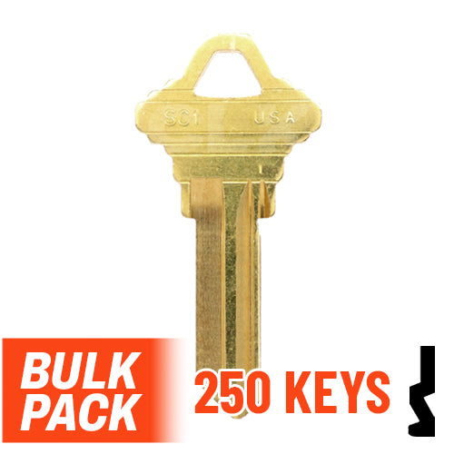 SC1 Schlage Key Bulk Pack - 250 by Ilco Residential-Commercial Key Ilco