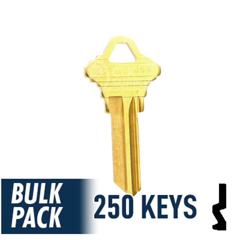 SC1 Schlage Key Bulk Pack -250 by Ilco Residential-Commercial Key Ilco