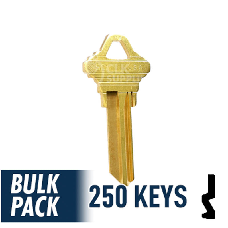 SC1 Schlage Key Bulk Pack -250 by Ilco Residential-Commercial Key Ilco
