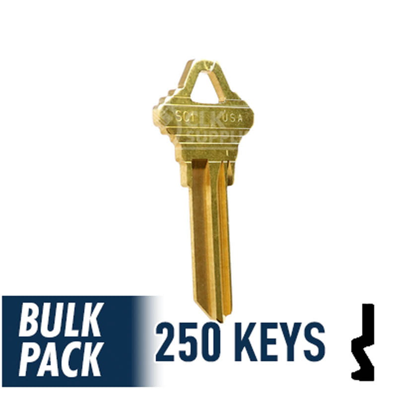 SC1 Schlage Key Bulk Pack -250 by Ilco Residential-Commercial Key Ilco
