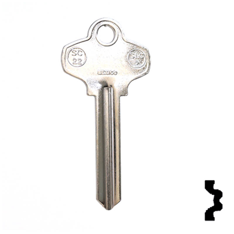 SC22, 1307W Schlage Key Residential-Commercial Key JMA USA