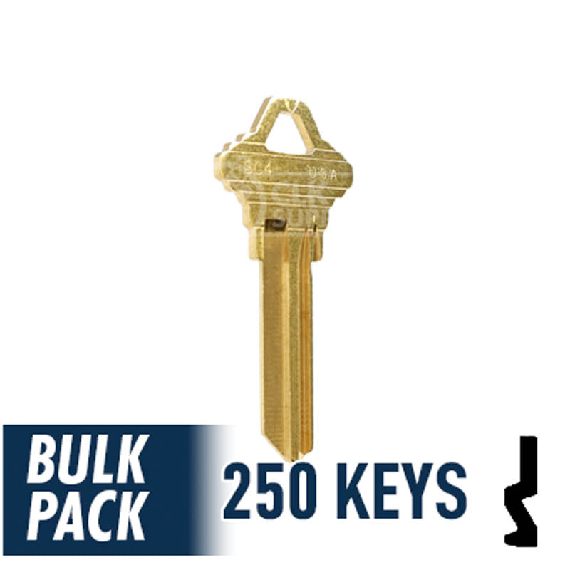 SC4 Schlage Key Bulk Pack -250 by Ilco Residential-Commercial Key Ilco