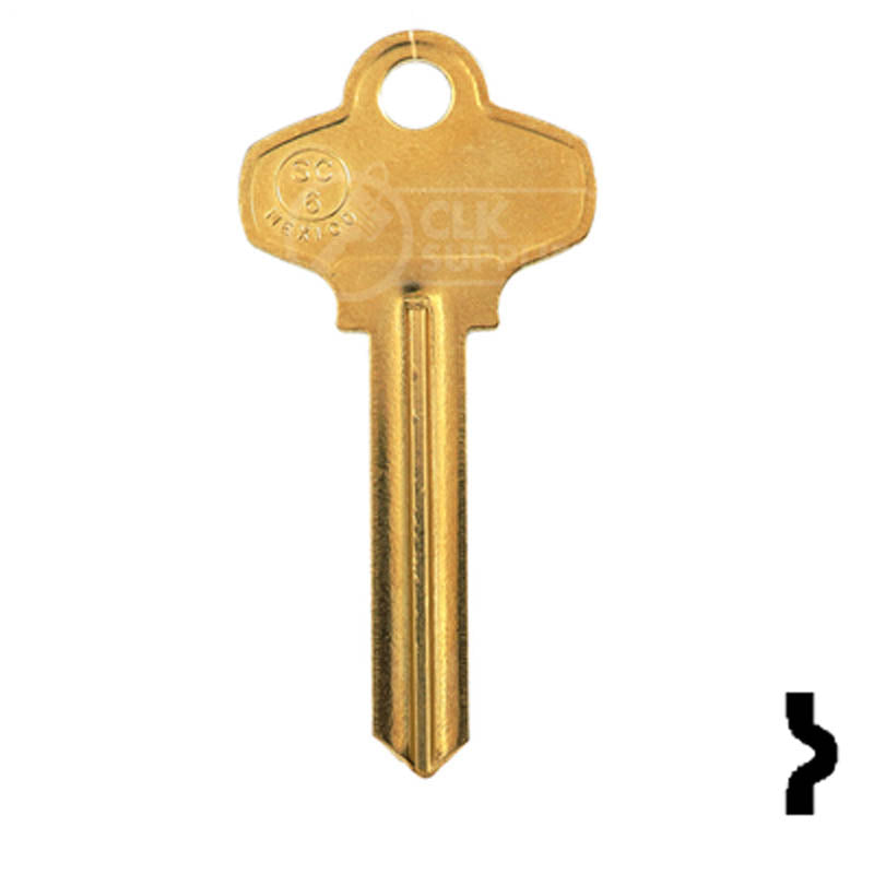 SC6, 1307A Schlage Key Residential-Commercial Key JMA USA