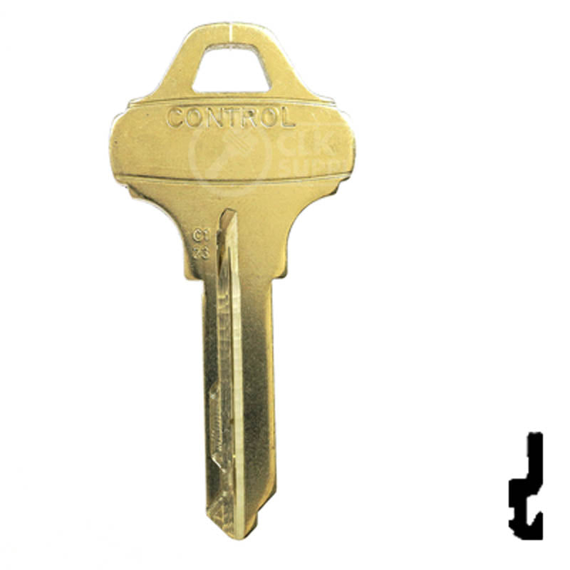 Schlage Everest C123 Control Blank Residential-Commercial Key Schlage