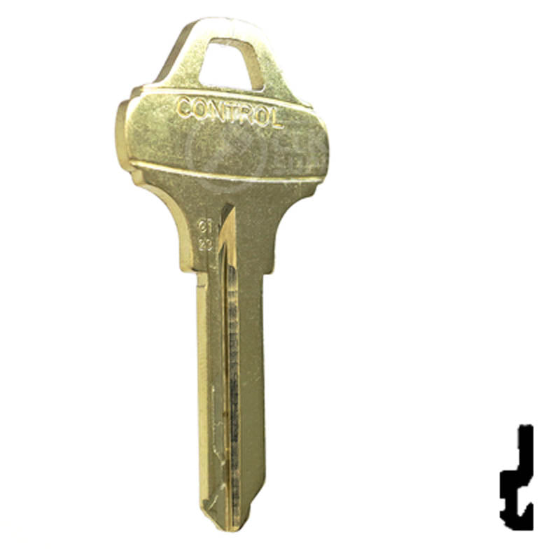 Schlage Everest C123 Control Blank Residential-Commercial Key Schlage