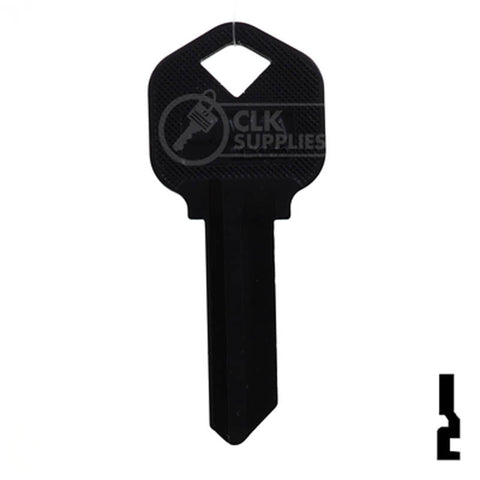 Uncut Aluminum Key Blank | Kwikset KW1 | Black Residential-Commercial Key JMA USA