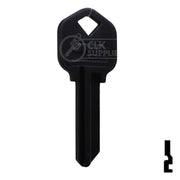 Uncut Aluminum Key Blank | Kwikset KW1 | Black Residential-Commercial Key JMA USA