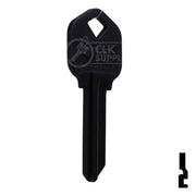 Uncut Aluminum Key Blank | Kwikset KW1 | Black Residential-Commercial Key JMA USA