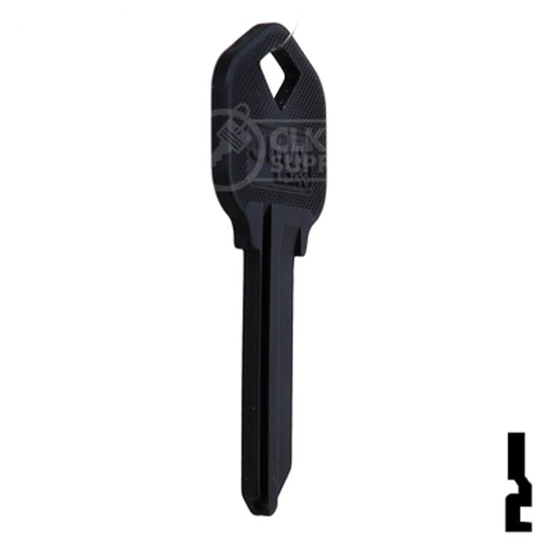 Uncut Aluminum Key Blank | Kwikset KW1 | Black Residential-Commercial Key JMA USA