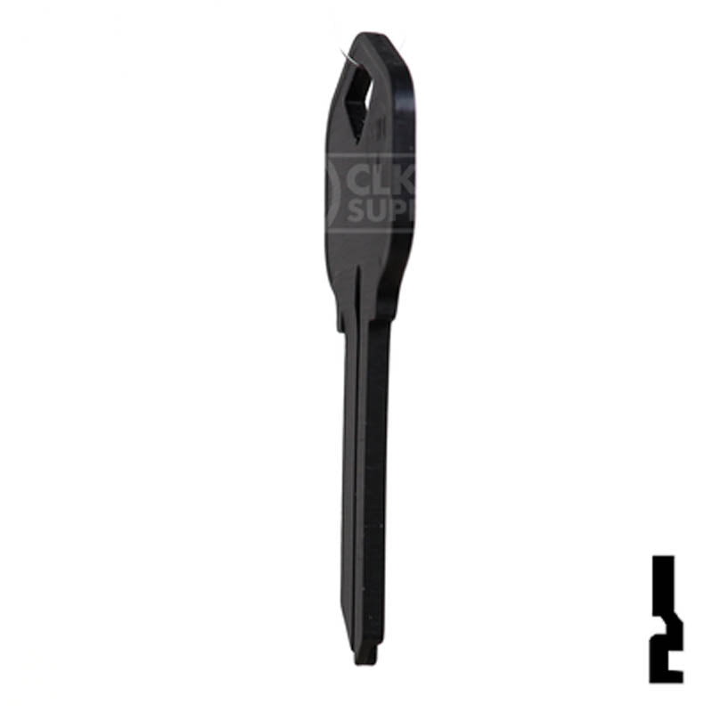Uncut Aluminum Key Blank | Kwikset KW1 | Black Residential-Commercial Key JMA USA