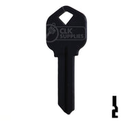 Uncut Aluminum Key Blank | Kwikset KW1 | Black Residential-Commercial Key JMA USA