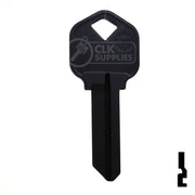 Uncut Aluminum Key Blank | Kwikset KW1 | Black Residential-Commercial Key JMA USA