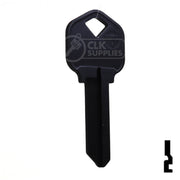 Uncut Aluminum Key Blank | Kwikset KW1 | Black Residential-Commercial Key JMA USA