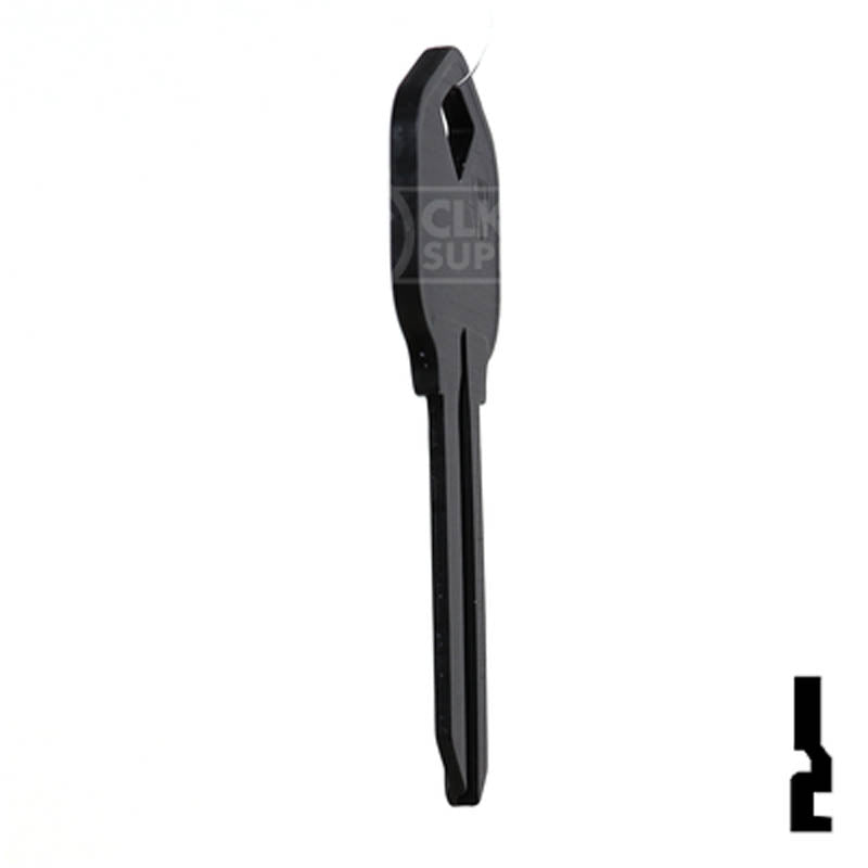 Uncut Aluminum Key Blank | Kwikset KW1 | Black Residential-Commercial Key JMA USA