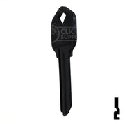 Uncut Aluminum Key Blank | Kwikset KW1 | Black Residential-Commercial Key JMA USA