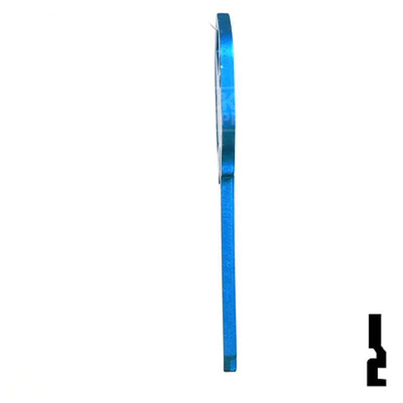 Uncut Aluminum Key Blank | Kwikset KW1 | Blue Residential-Commercial Key JMA USA