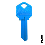 Uncut Aluminum Key Blank | Kwikset KW1 | Blue Residential-Commercial Key JMA USA